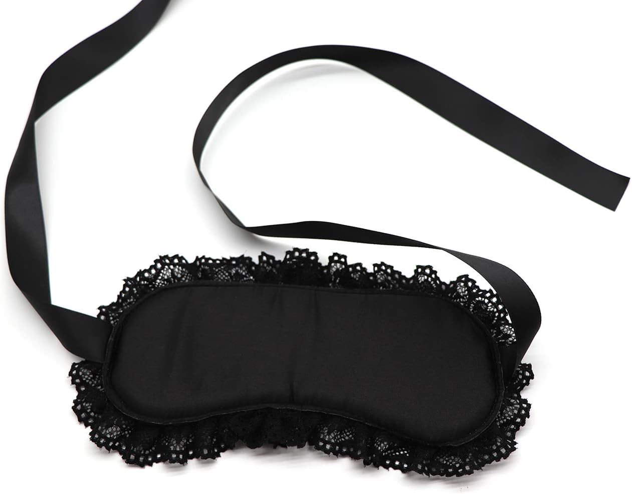 BDSM - Black Blindfold in Lace and Satin