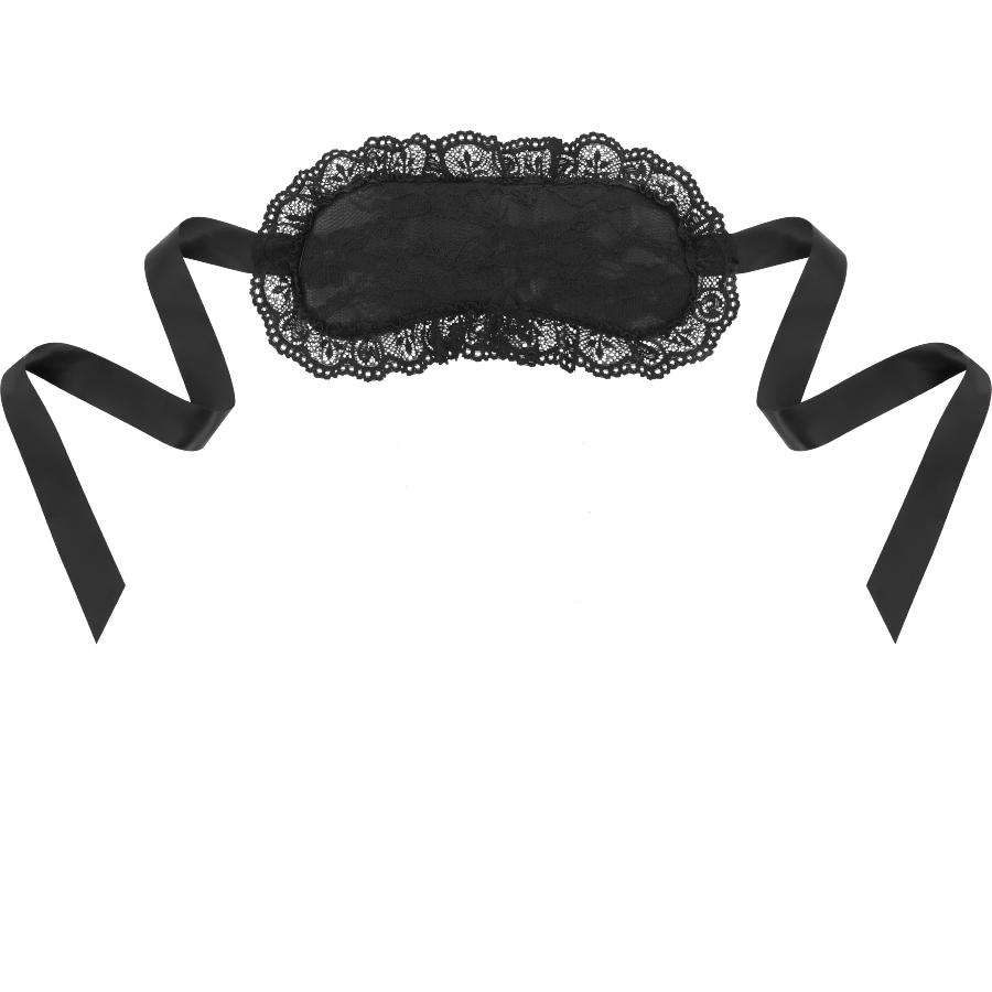 BDSM - Black Blindfold in Lace and Satin