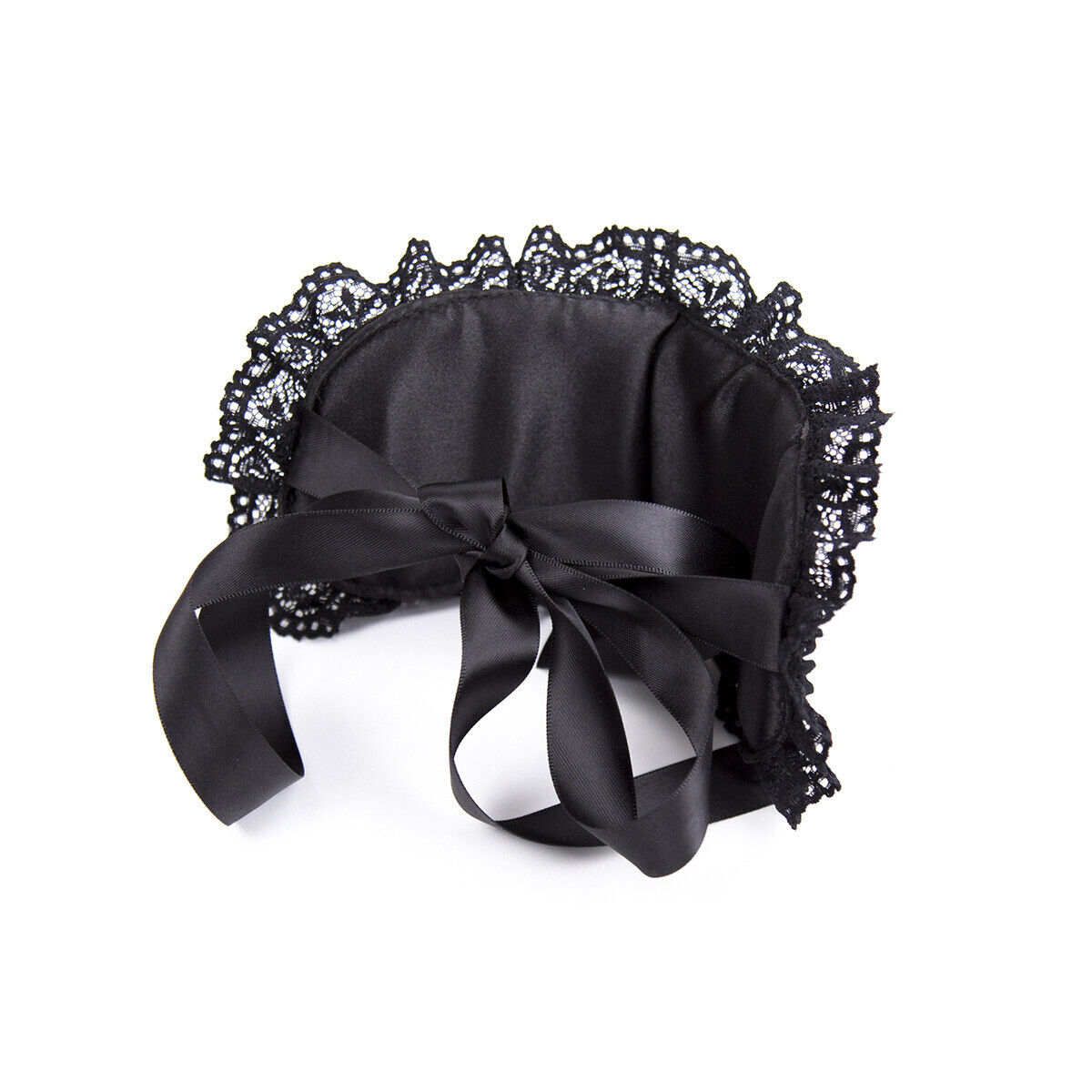 BDSM - Black Blindfold in Lace and Satin