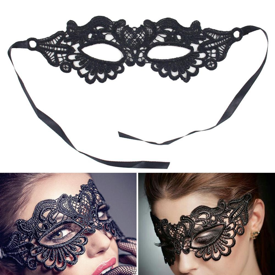 Black Lace Face Mask For Women