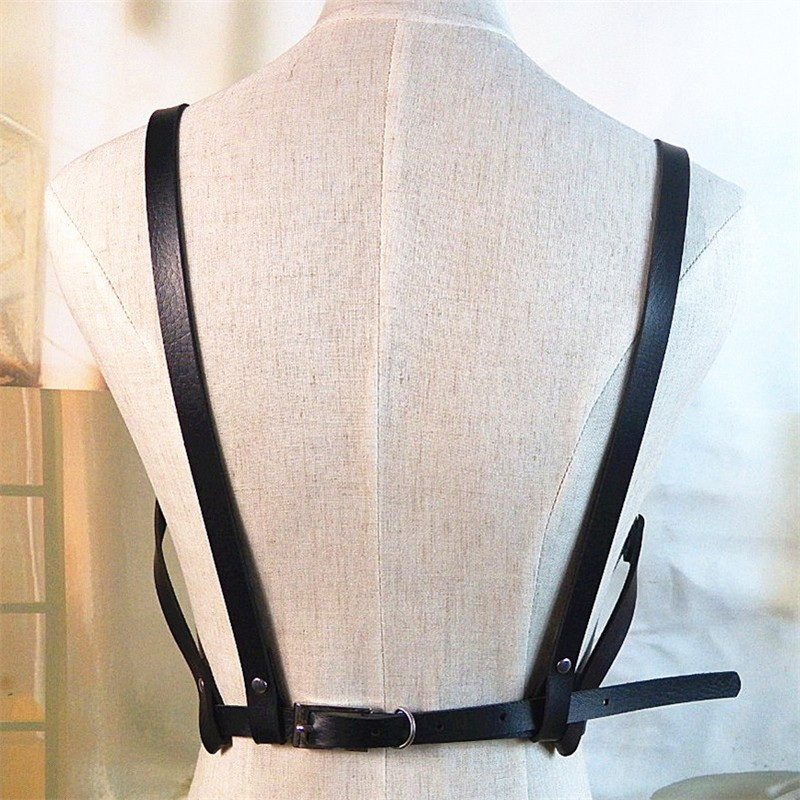 Female Synthetic Leather Body Harness Accessory