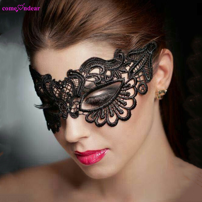 Black Lace Face Mask For Women