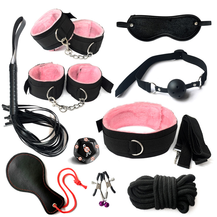 Bondage Set With Dice Game - 10 Pcs