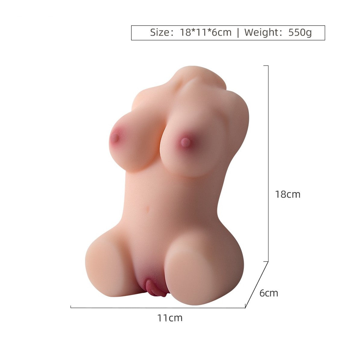 Male Masturbator in Realistic Mini Female Half body