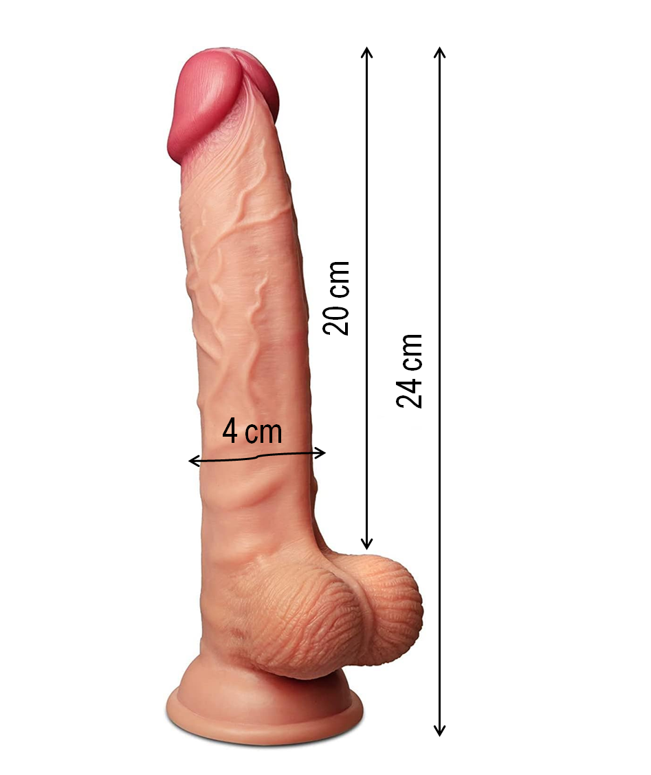 Realistic Feeling Silicone Dildo with Strong Suction Cup