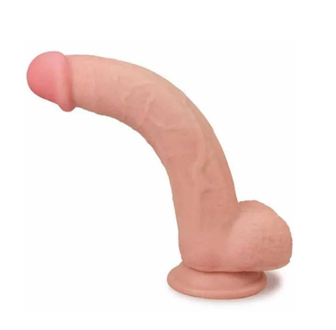 Realistic Dildo in Dual Layer Silicone With Suction Cup