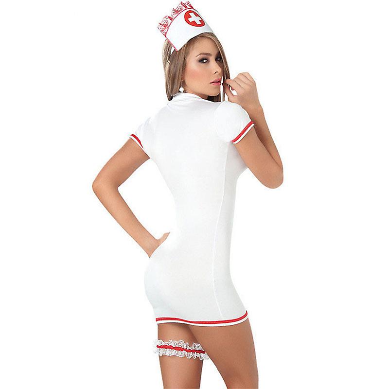 Nurse costume dress in mesh fabric