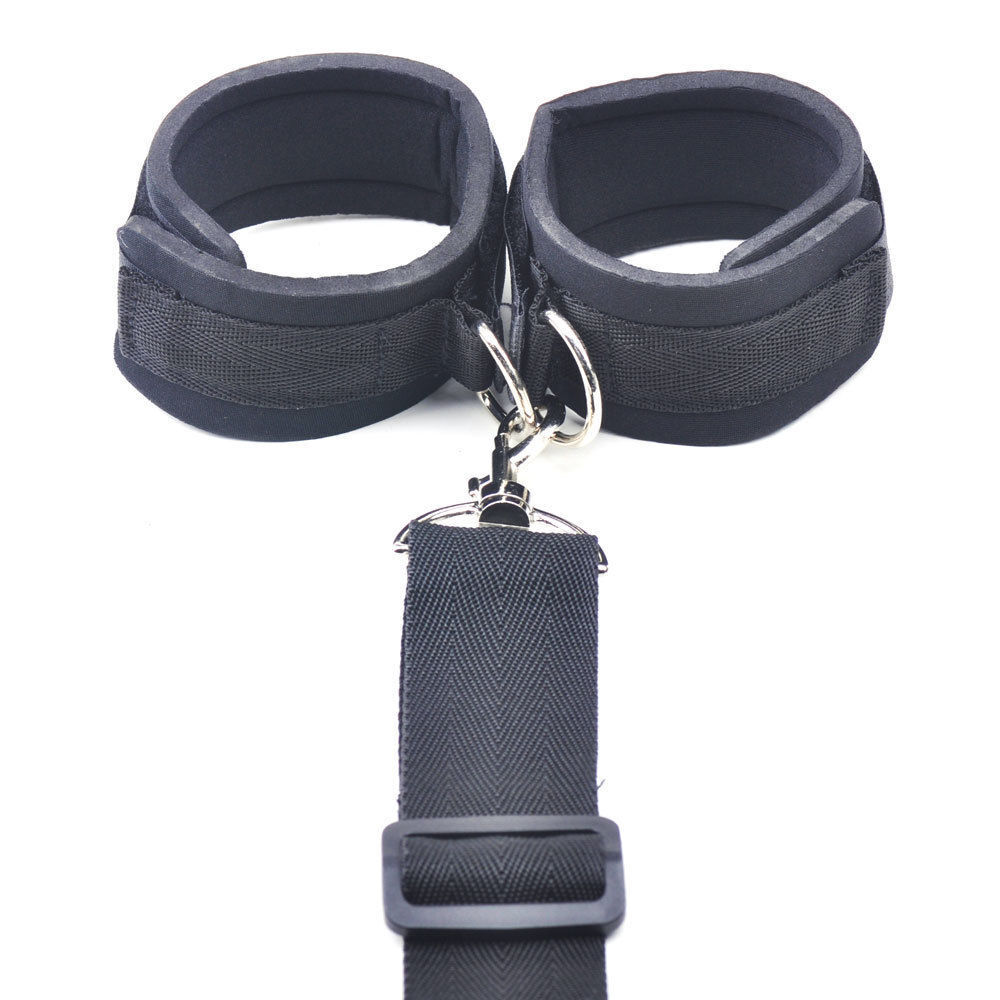 Strong Nylon Strap Mouth Ball Gag With Wrist Handcuffs Bondage