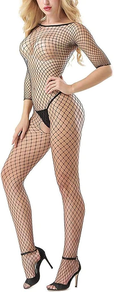 Sexy Net Bodystocking Sensual Jumpsuit Black One Size