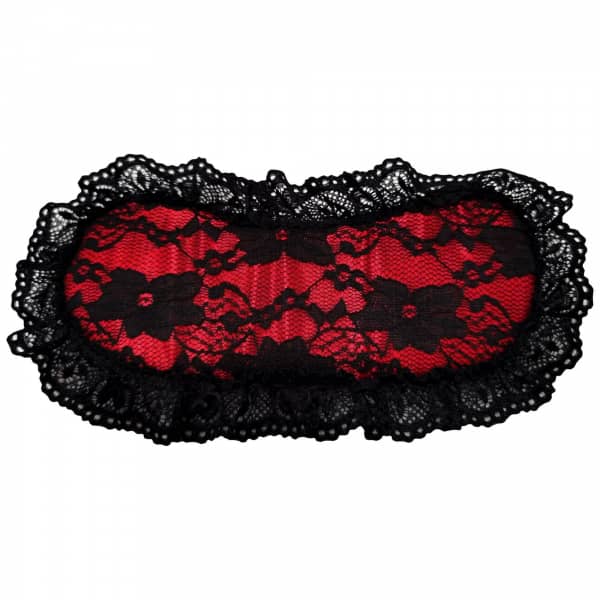 BDSM - Red Blindfold in Lace and Satin