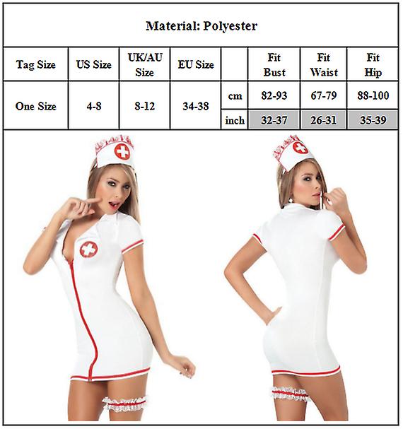 Nurse costume dress in mesh fabric