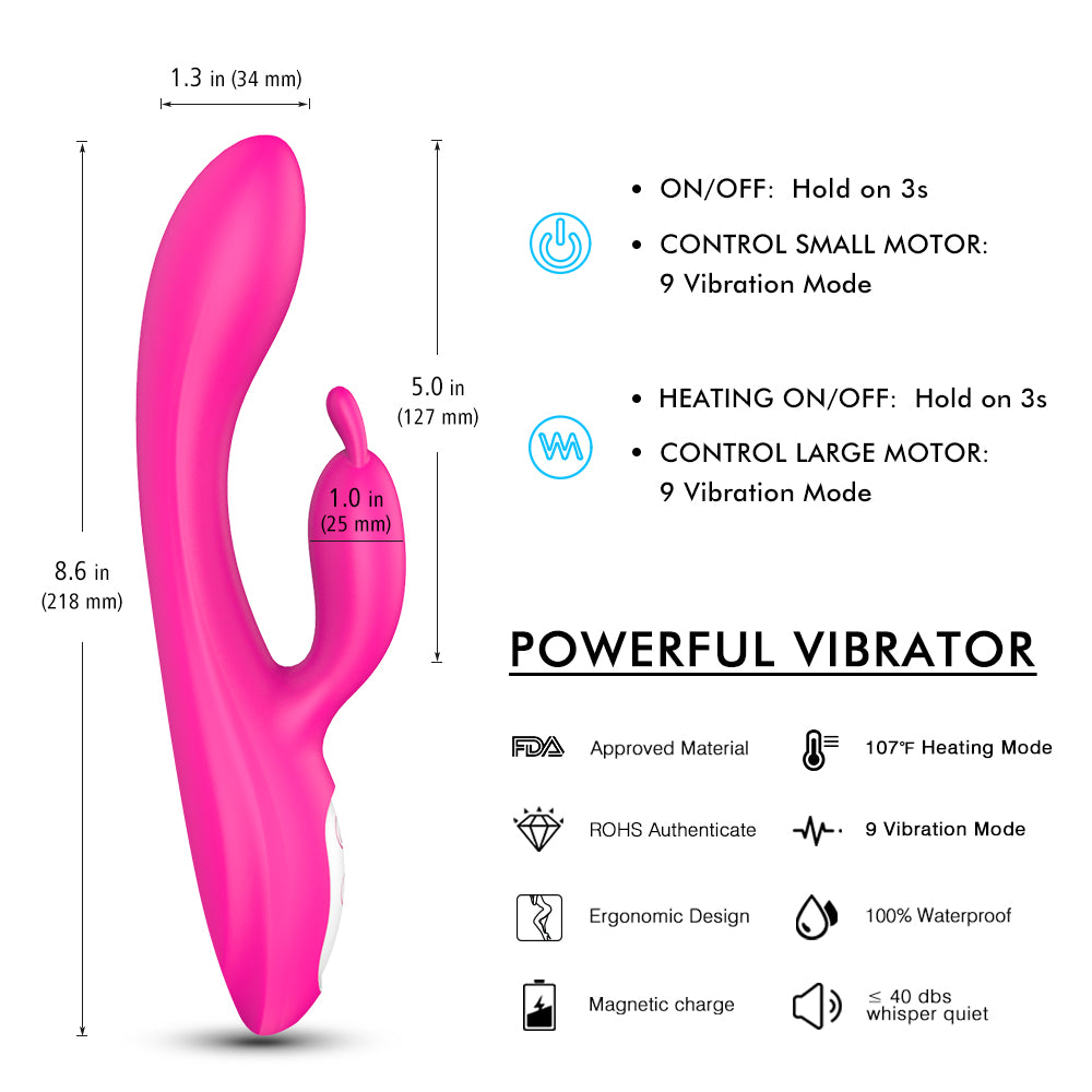 Naughty - G-spot and Clitoris Stimulator Vibrator with Heating