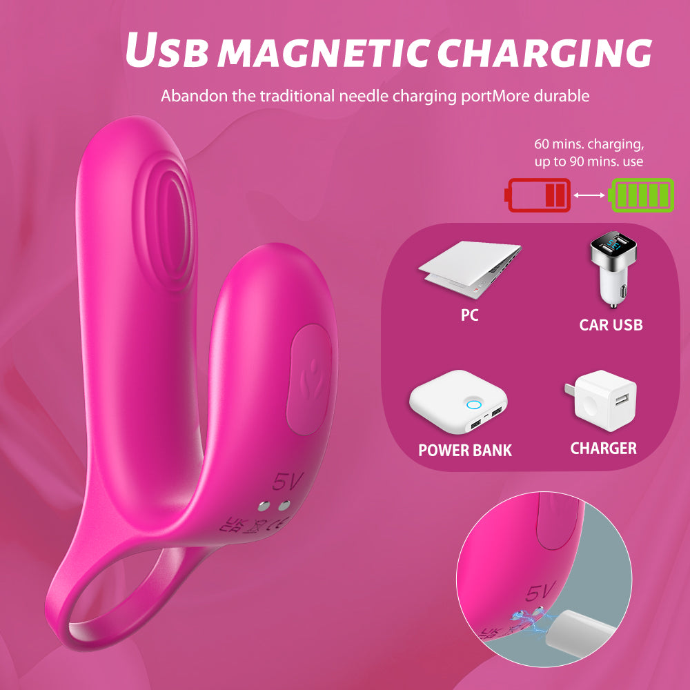 Asta RCT - Cock Ring with Clitoral Stimulator with Remote Control