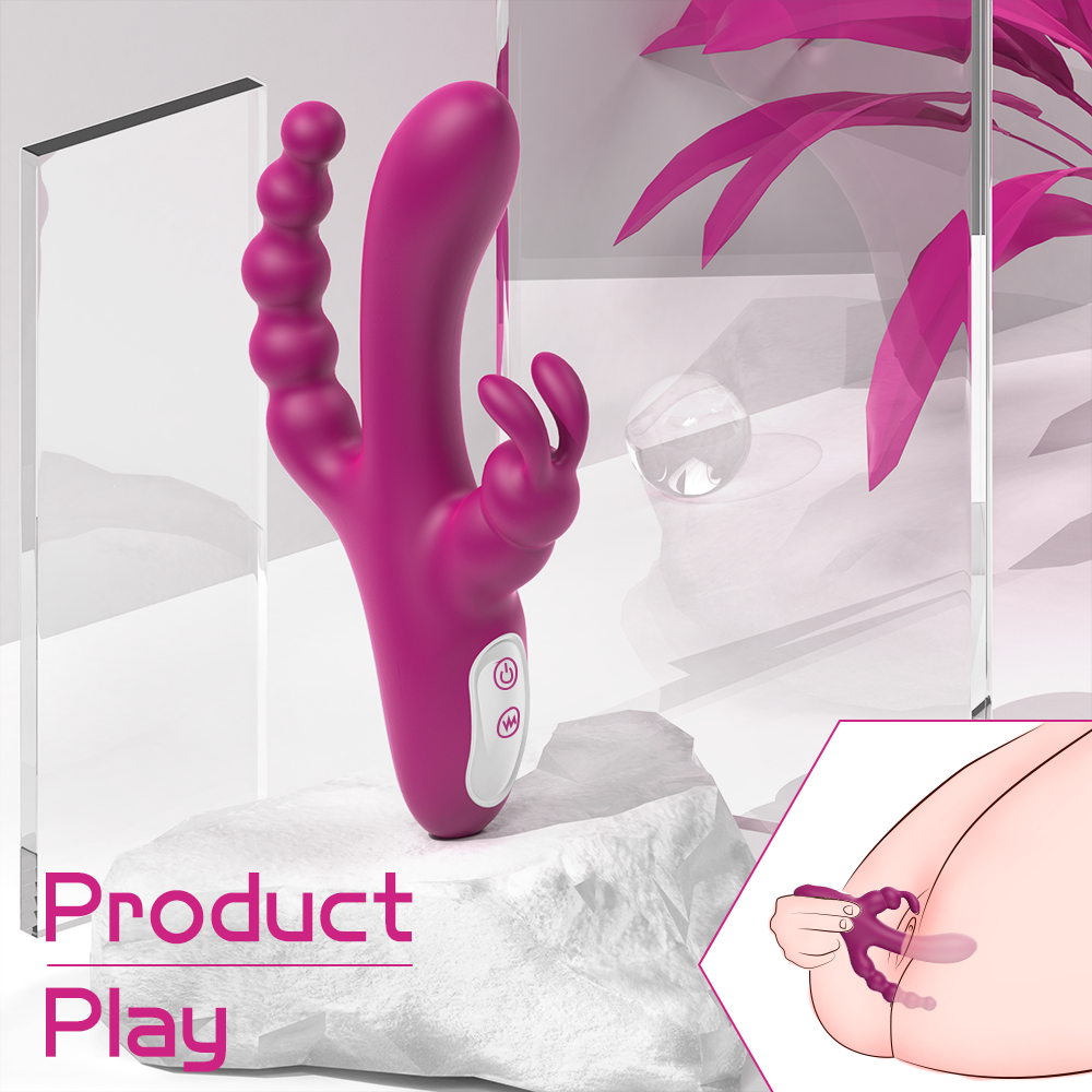 Jocker - 3 in 1 Rabbit G-Spot and Clitoral Massager and Anal Vibrator