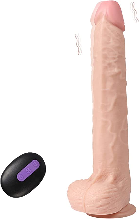 Realistic Dildo with 10 Strong Vibration and Wireless Remote Control