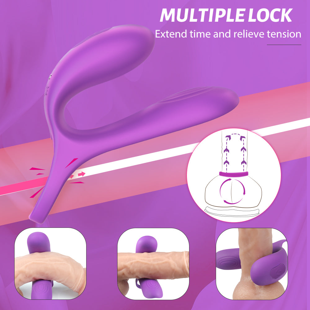 Asta RCT - Cock Ring with Clitoral Stimulator with Remote Control