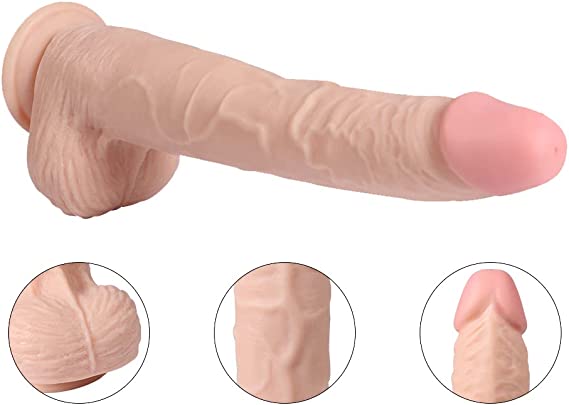 Realistic Dildo with 10 Strong Vibration and Wireless Remote Control