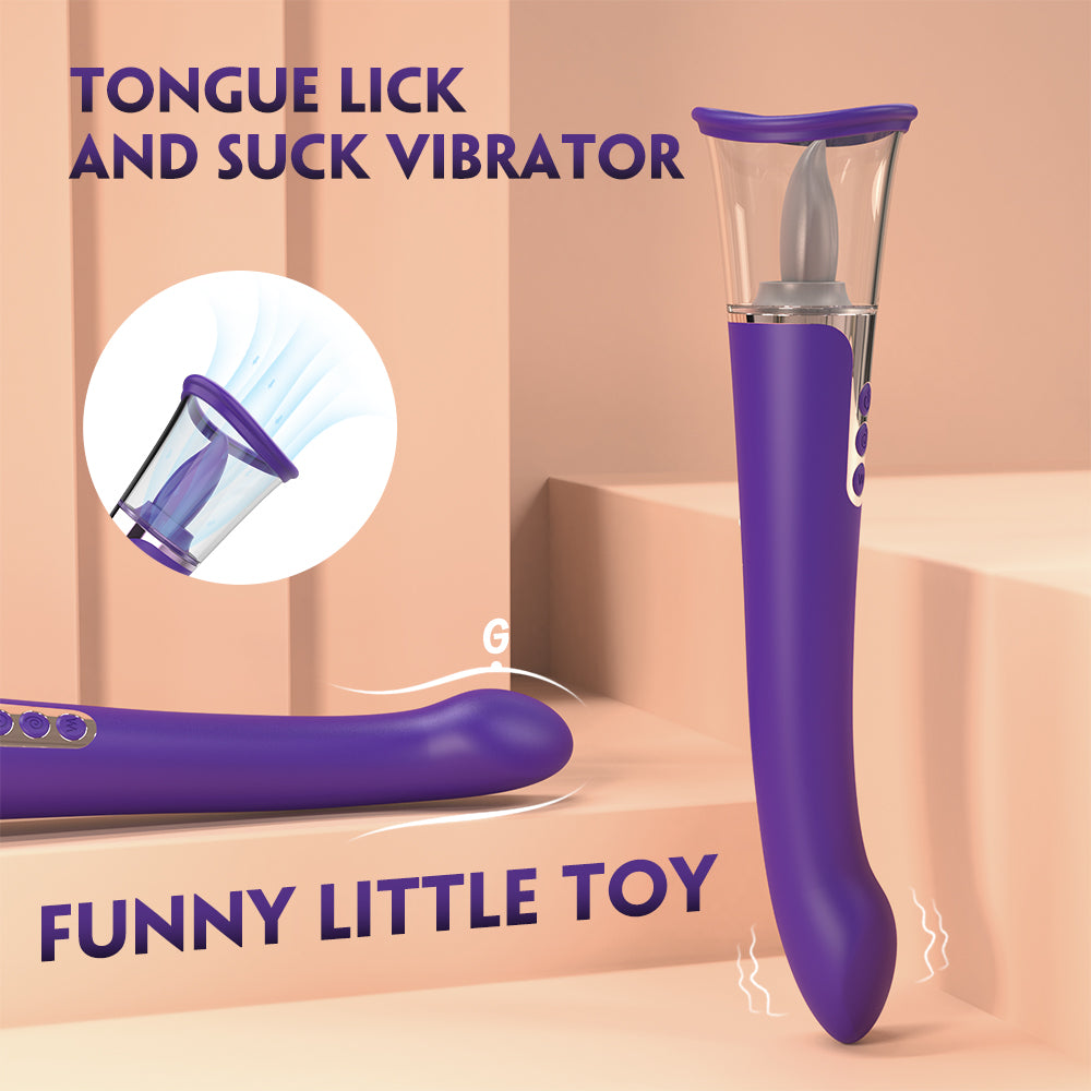 Sabrina - 3 in 1 - Clitoral Suction and Tongue mode + G-spot Vibrator