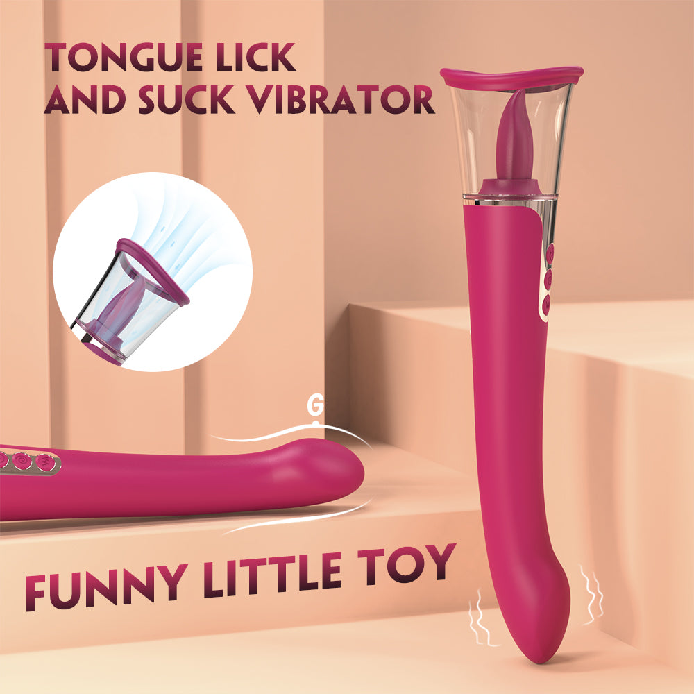 Sabrina - 3 in 1 - Clitoral Suction and Tongue mode + G-spot Vibrator