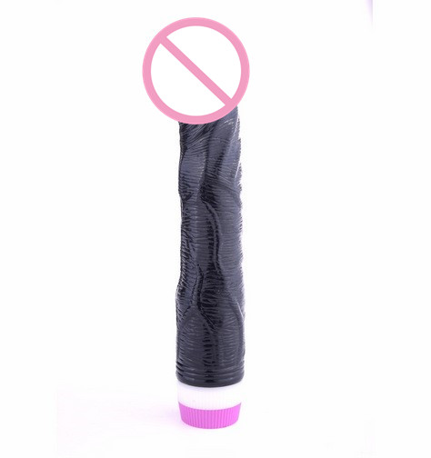 Vibro - Jelly Silicone Dildo Vibrator with Textured Vein