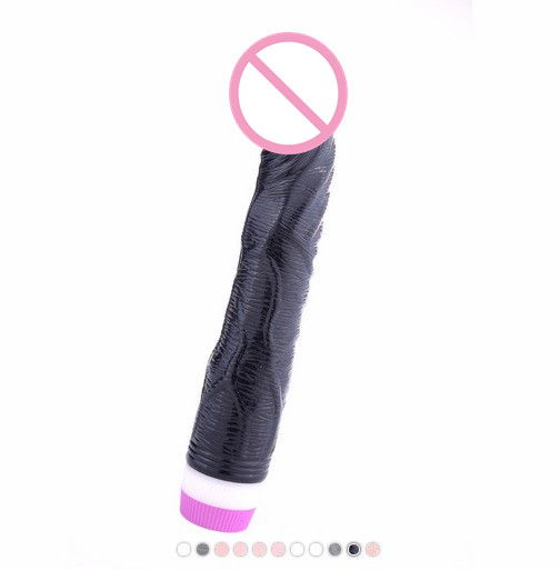 Vibro - Jelly Silicone Dildo Vibrator with Textured Vein