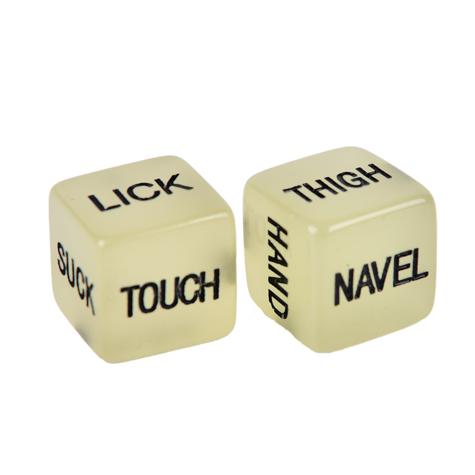 Funny Sex Dice Game Erotic Gambling Fluorescent - 2 Pcs