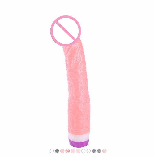 Vibro - Jelly Silicone Dildo Vibrator with Textured Vein