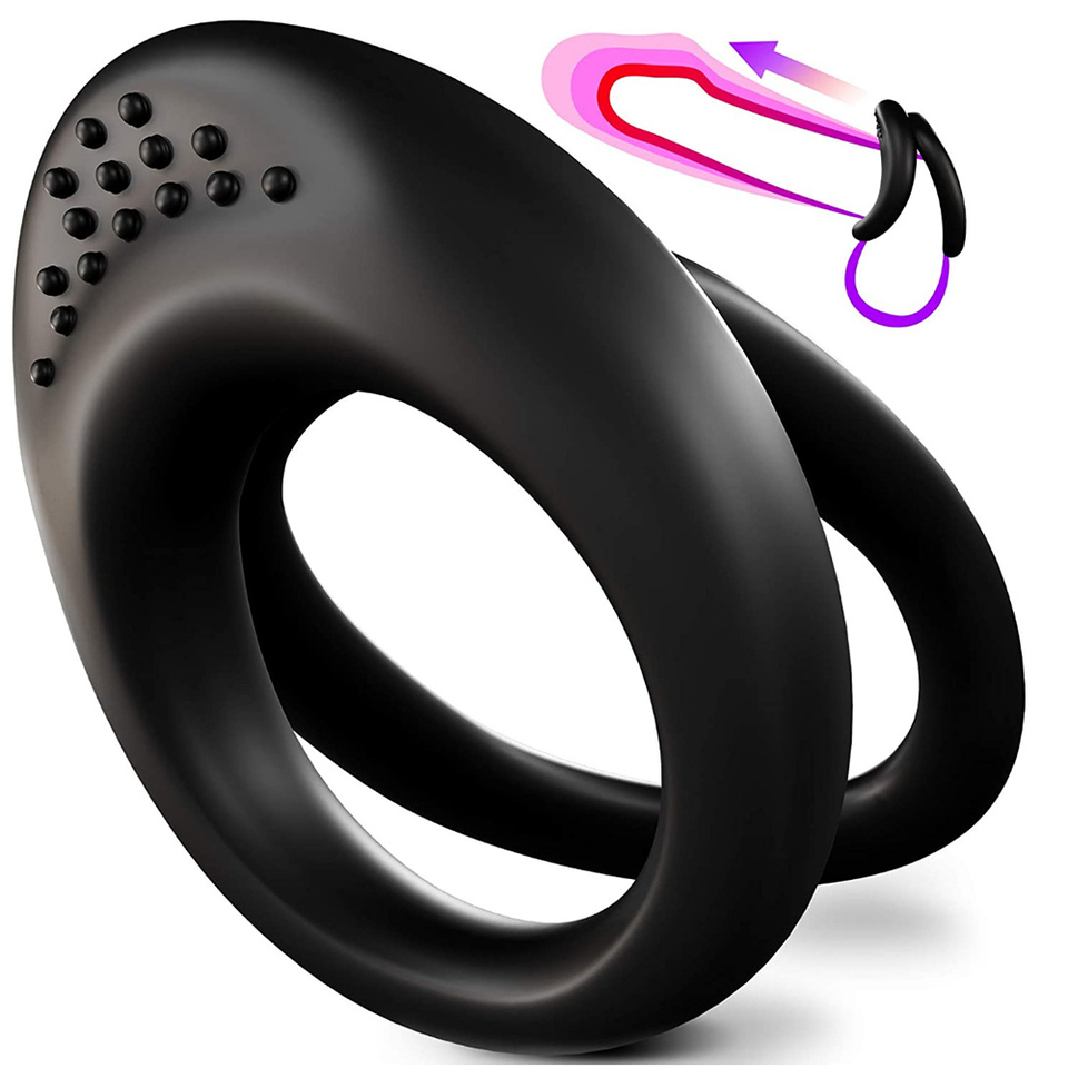 Elastic Cock Ring with Clitoral Stimulator Delay Ejaculation