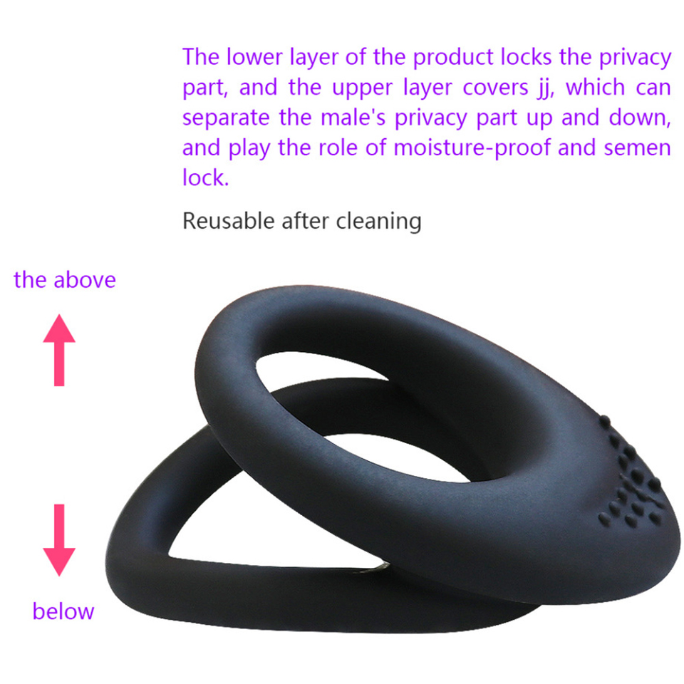 Elastic Cock Ring with Clitoral Stimulator Delay Ejaculation