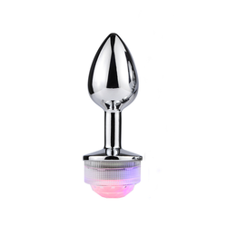 Metal Anal Plug LED 13 Colors and Remote Control