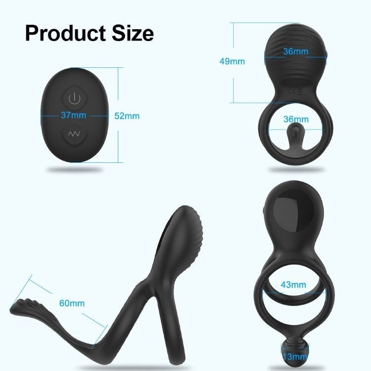 Love Cock Ring - Wireless Penis and Testicle Vibrator with Remote Control