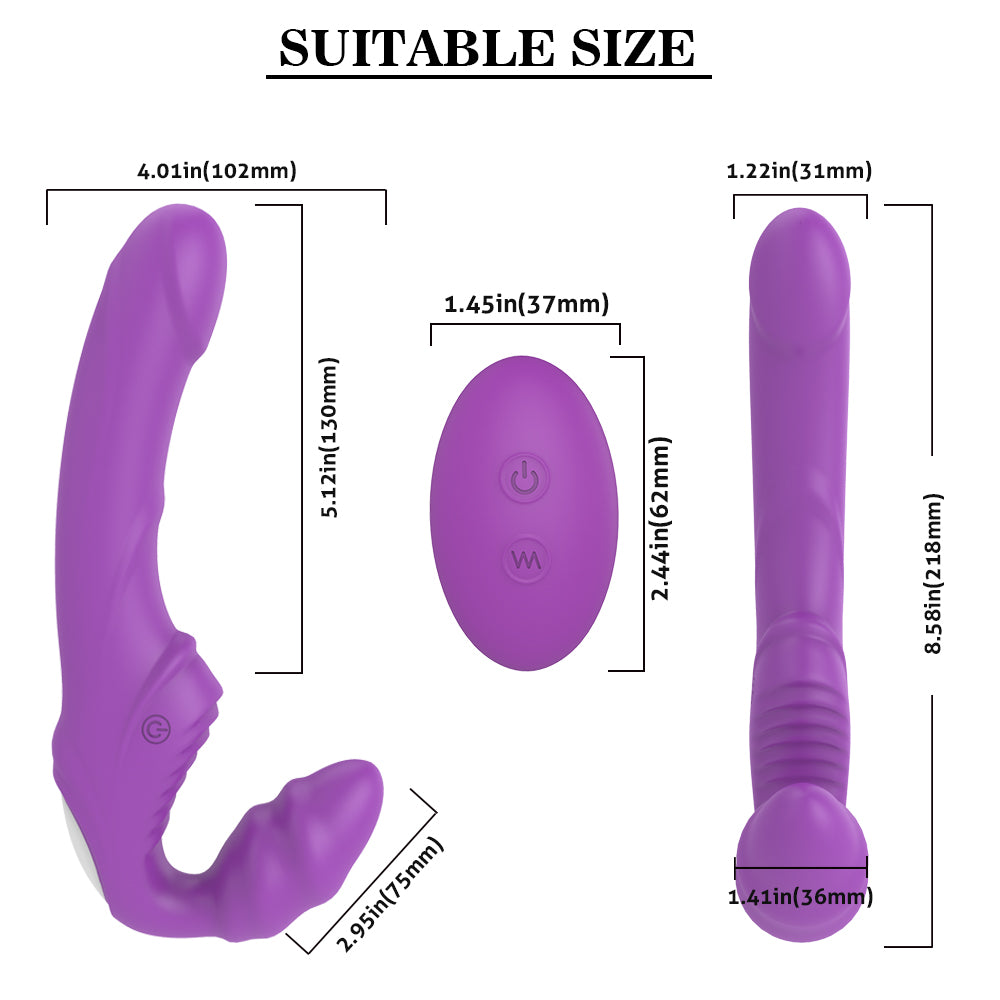 NANA-RCT - Rechargeable Double Penetration Vibrator with 9 Vibration Modes