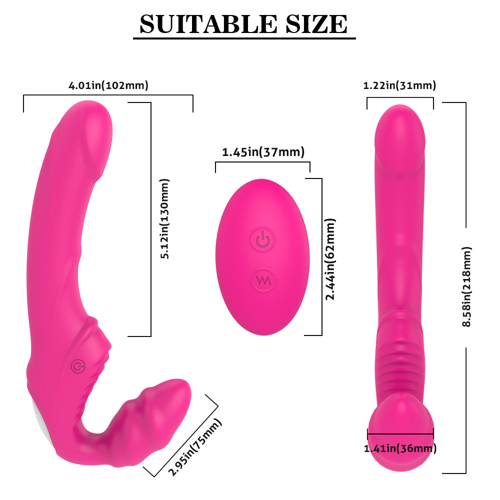 NANA-RCT - Rechargeable Double Penetration Vibrator with 9 Vibration Modes