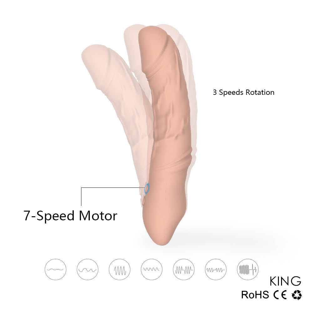 King - Rotating Dildo  9  Vibrating Modes