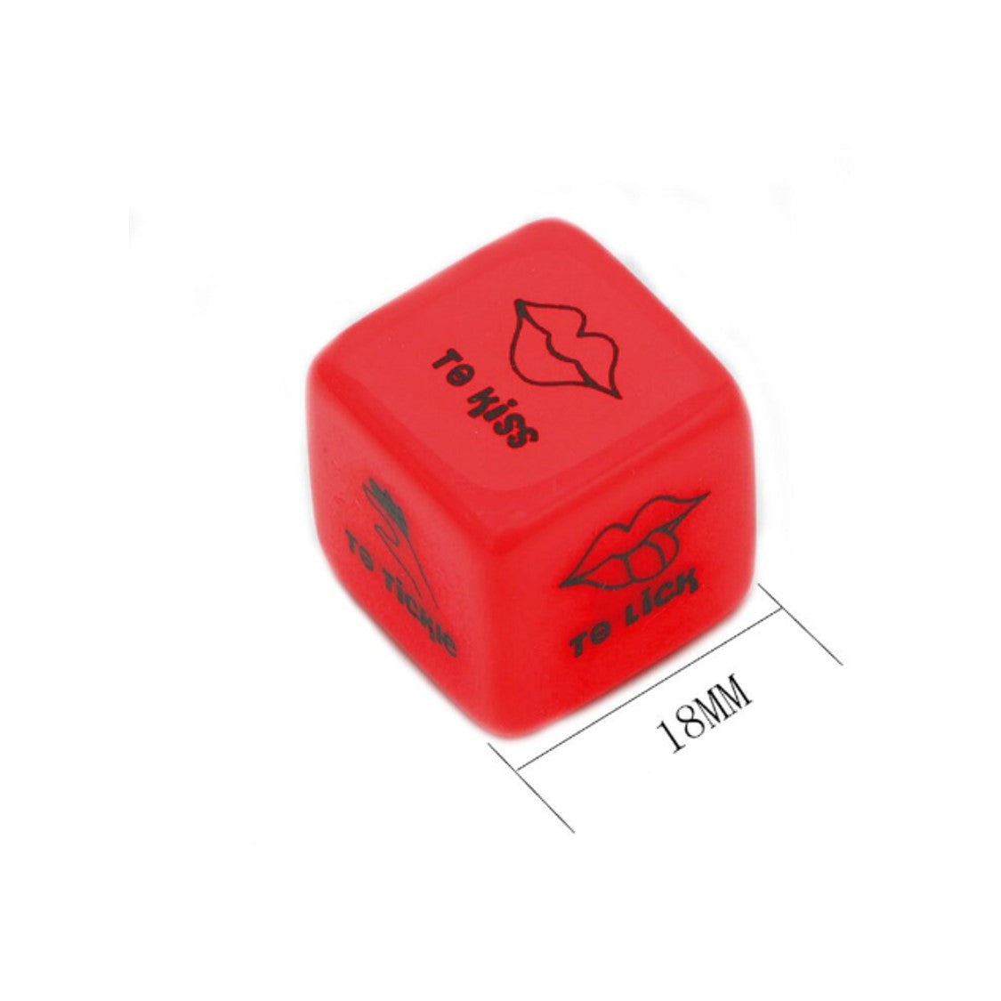 Acrylic Sex Dice Game Erotic Gambling Red - 2Pcs