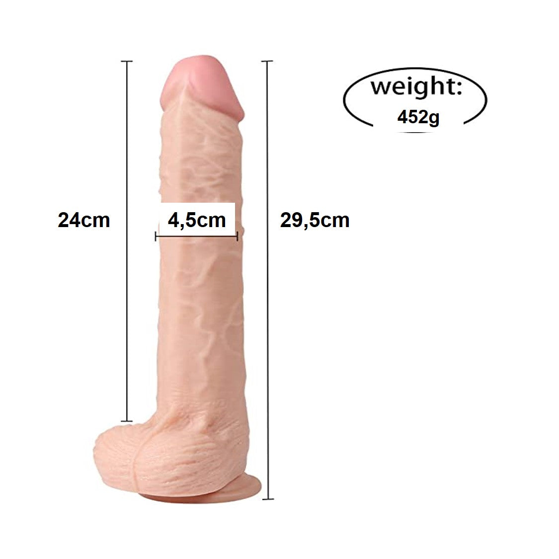 Realistic Dildo with 10 Strong Vibration and Wireless Remote Control