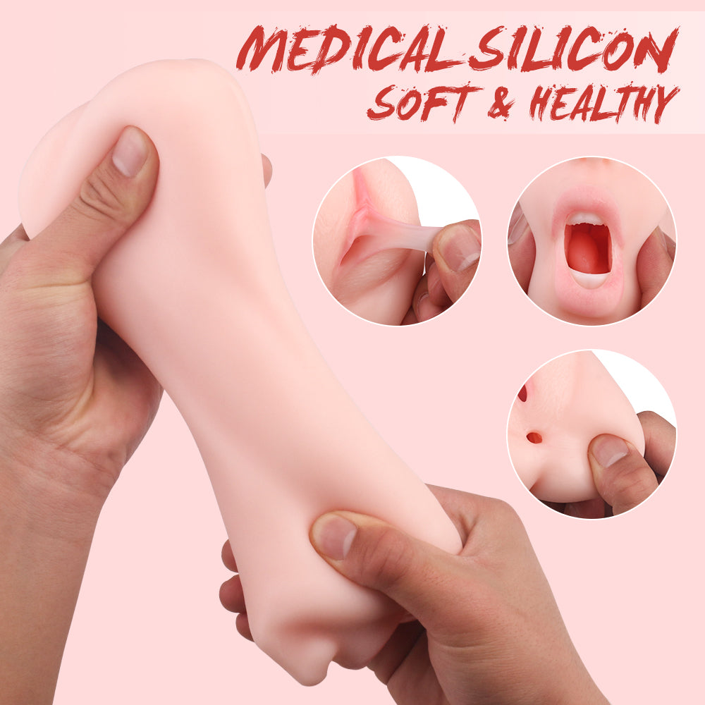 Vivi - 3 in 1 Realistic Silicone Male Masturbator