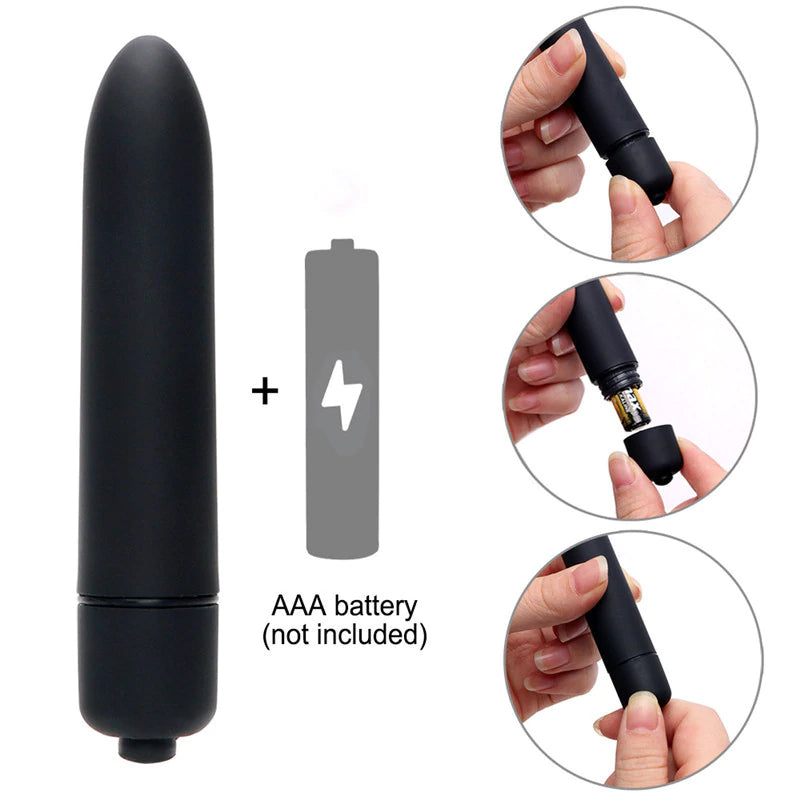 Mini Silicone Bullet - Strong Power Bullet for Women 10 Vibration Modes