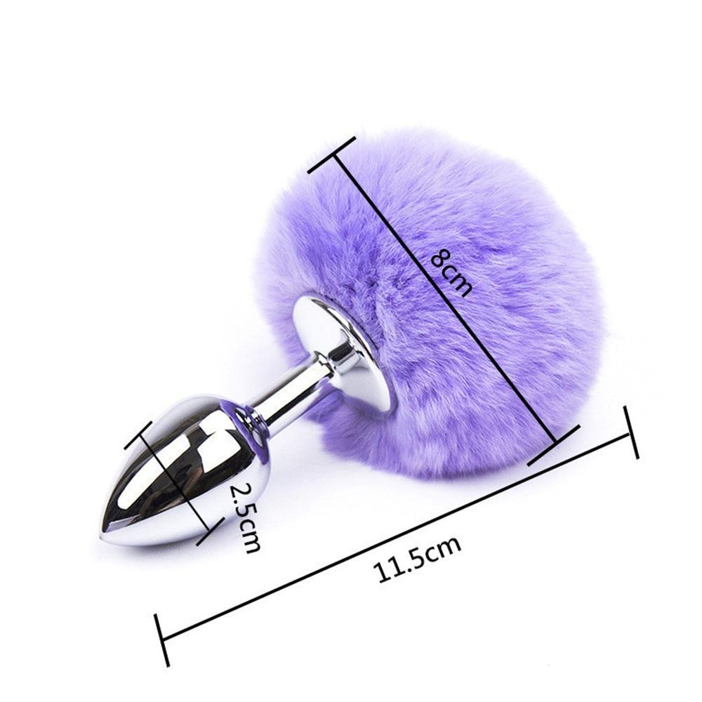 Bunny Tail Butt Metal Plug For Adult Masturbation