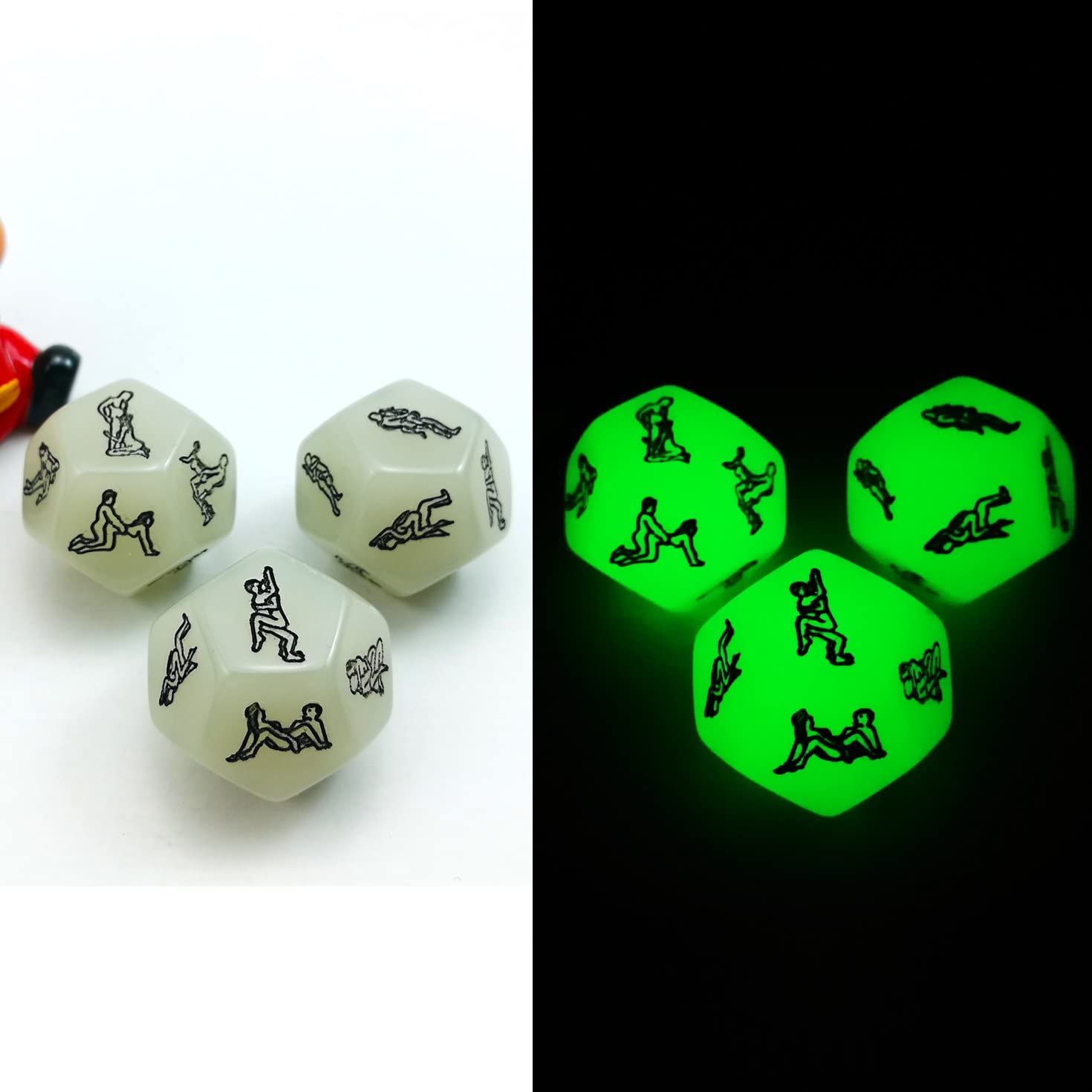 Sex Dice Game With Sex Positions - Glow in the Dark