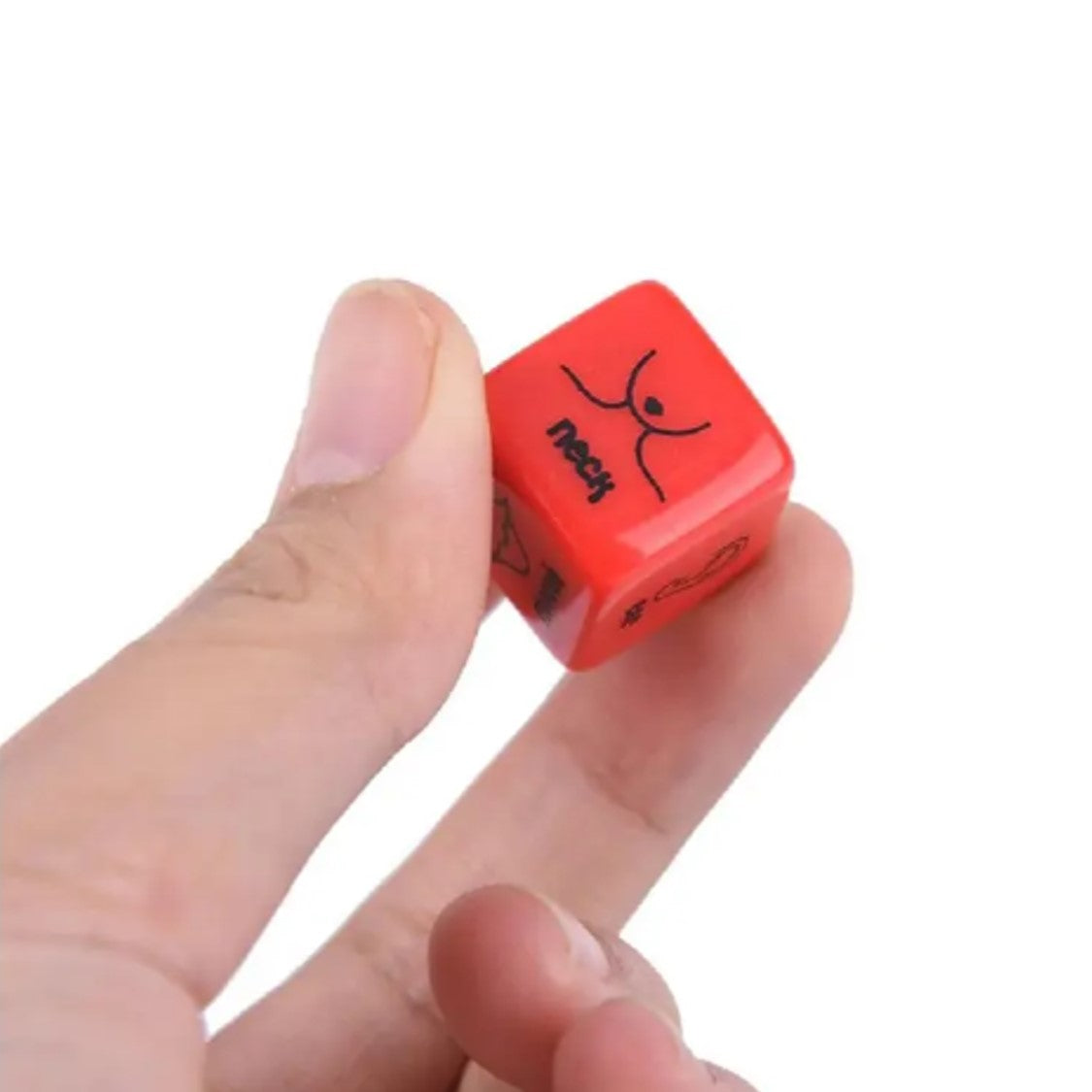 Acrylic Sex Dice Game Erotic Gambling Red - 2Pcs