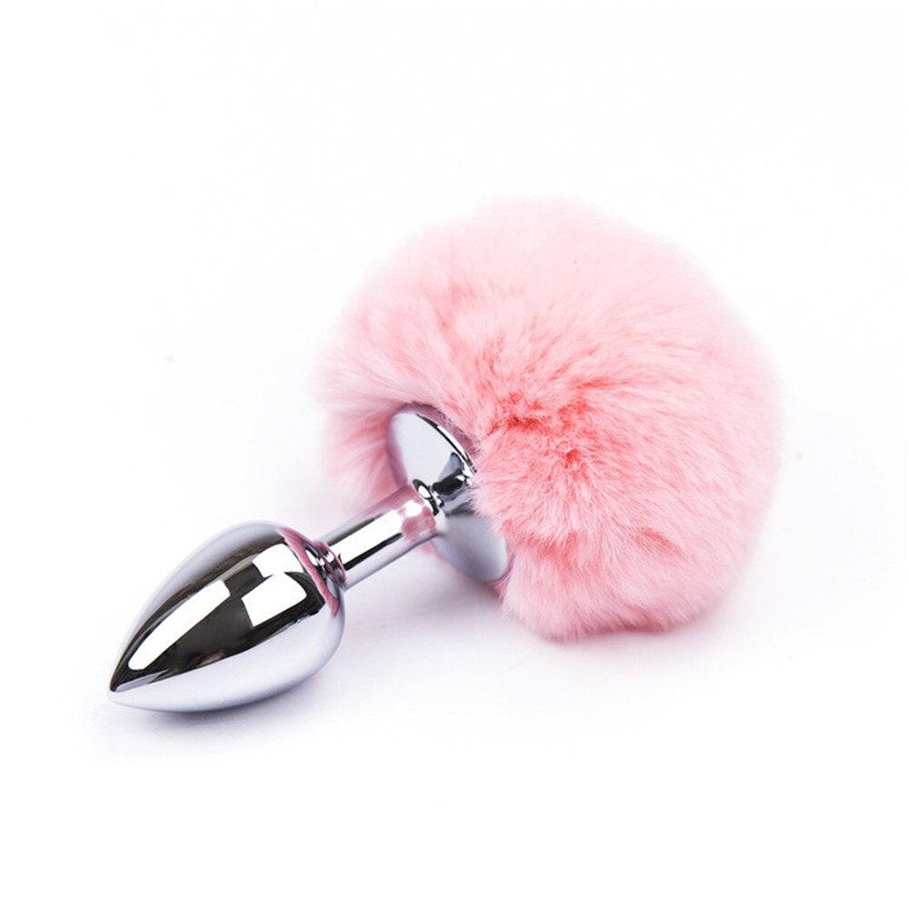 Bunny Tail Butt Metal Plug For Adult Masturbation