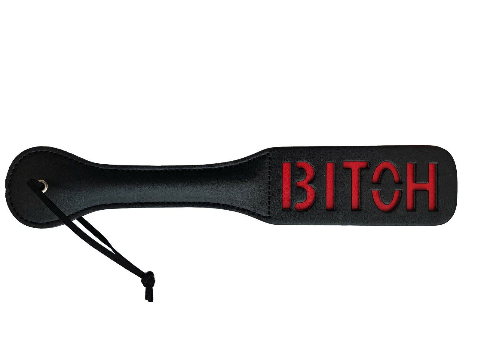 BITCH - Synthetic Leather Spanking Paddle for Adults